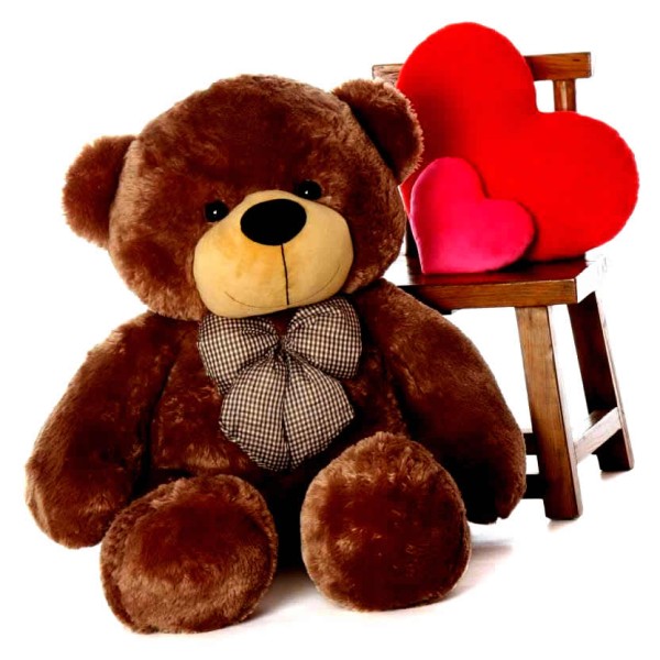 4 Feet Fat and Huge Brown Bow Teddy Bear